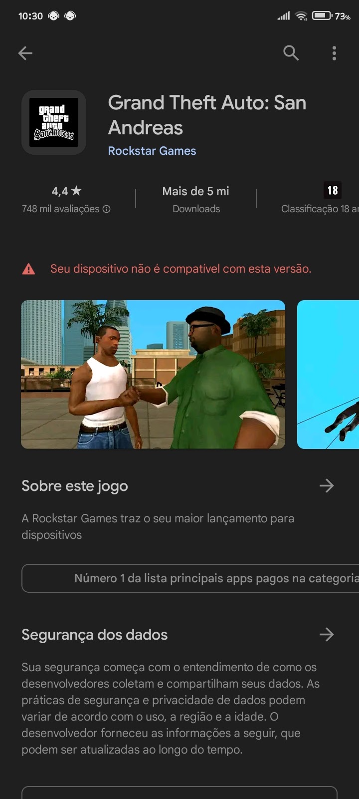 Por que aparece a mensagem seu dispositivo não é compatível() tenho  jogo atual e pega, já esse - Comunidade Google Play