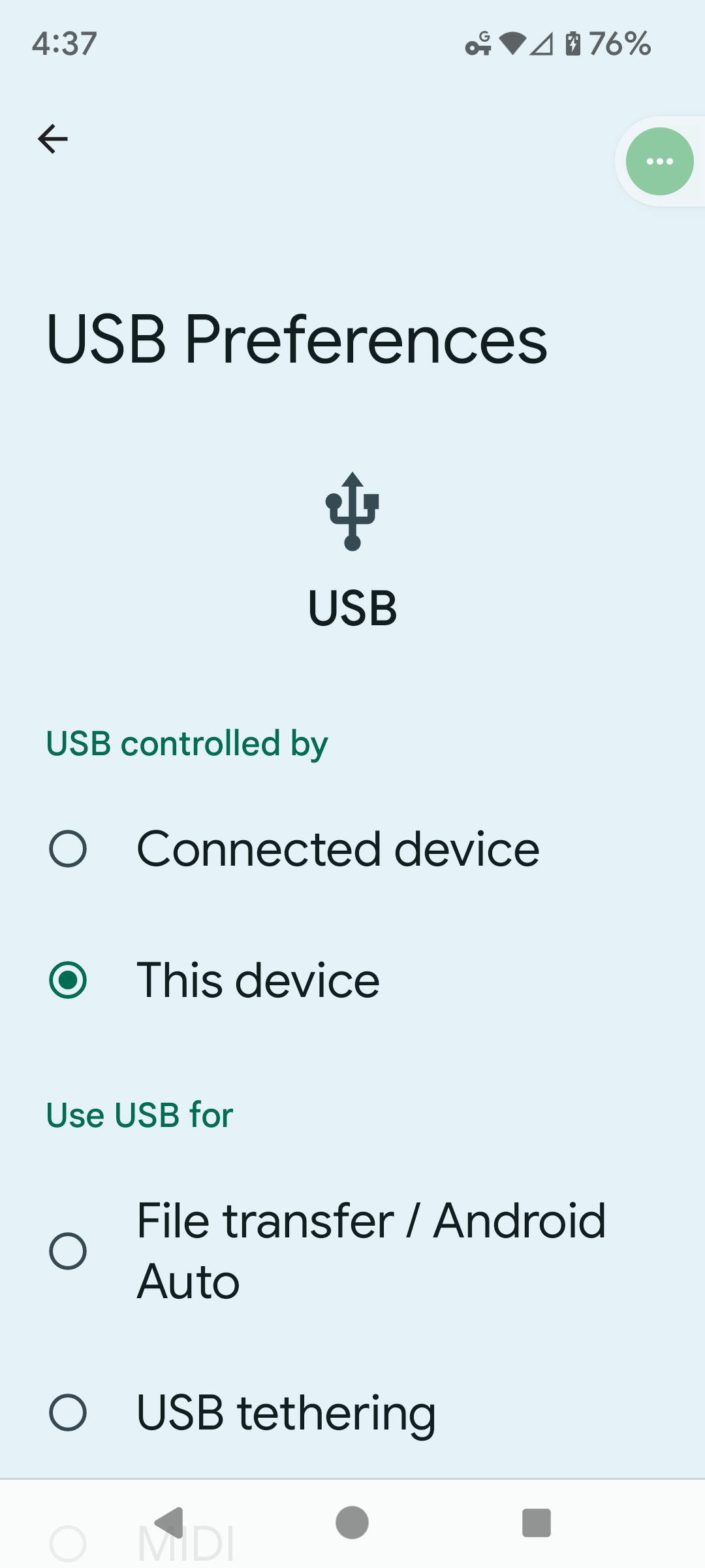 Pixel6a ability to connect as USB device controlled by the machine it is  connected to no long works - Google Fi Wireless Community