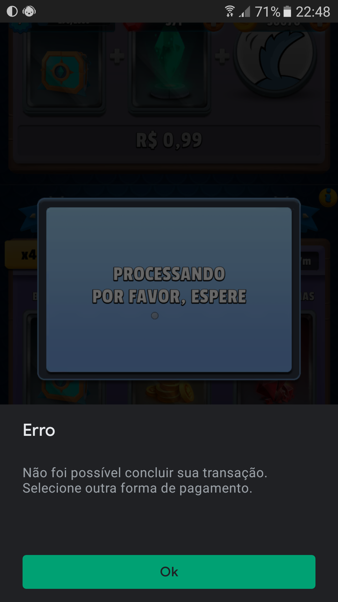 Problema com o pagamento no jogo - Comunidade Google Play