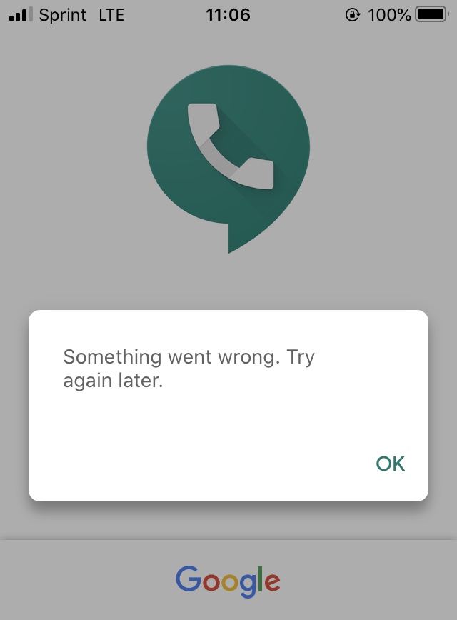 google voice login error