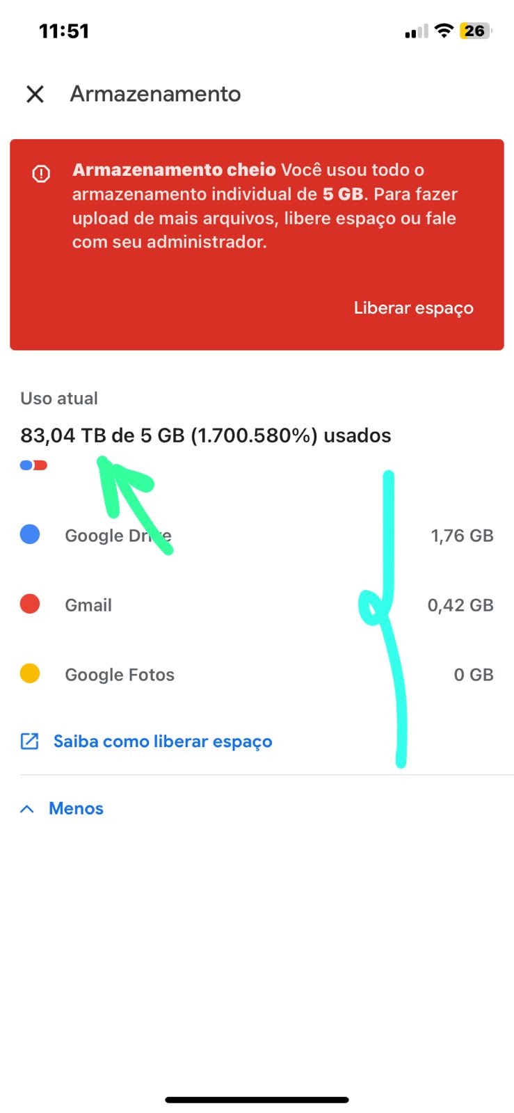 Como verificar sua cota de armazenamento no Google Drive?