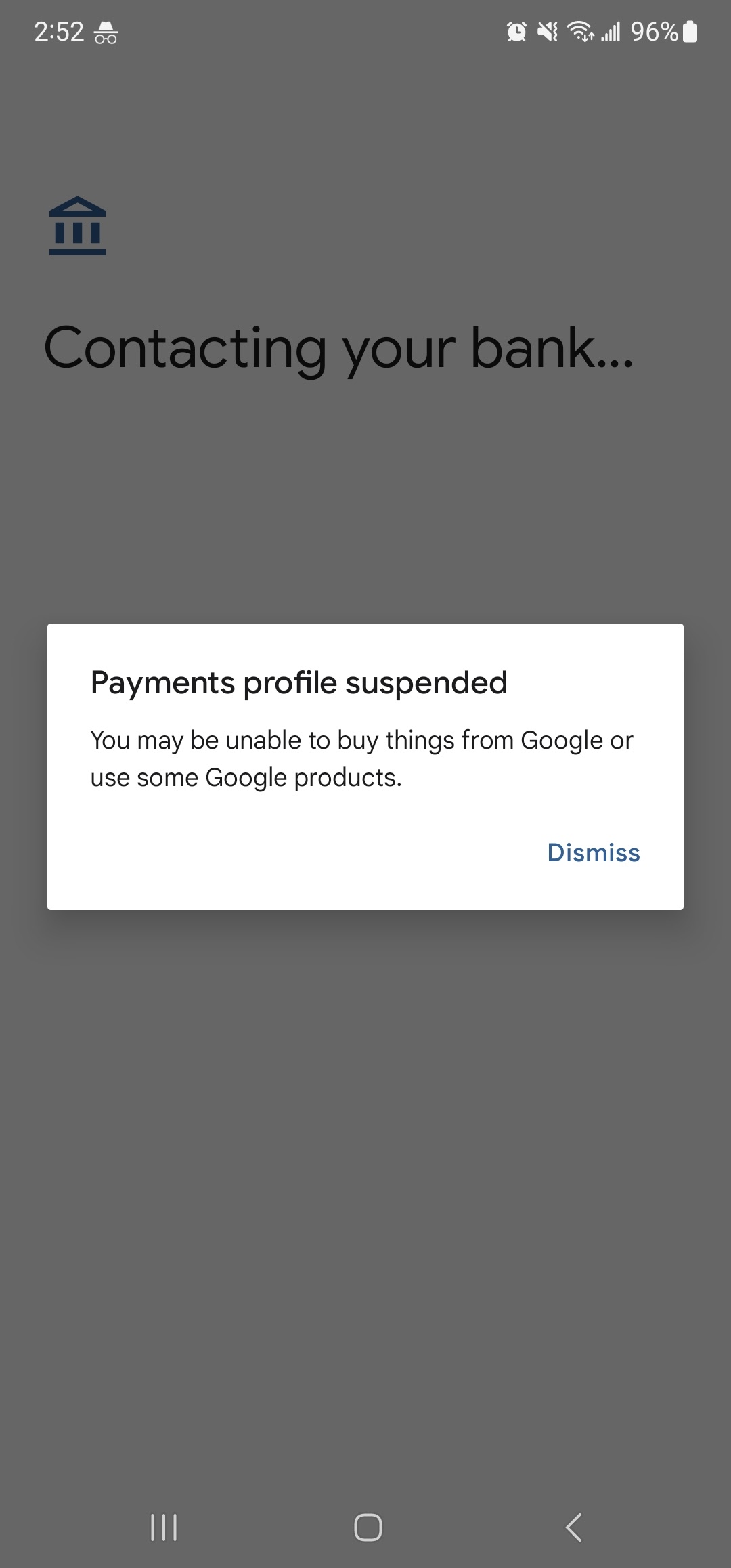 I can't log into my account it shows can't add account - Google