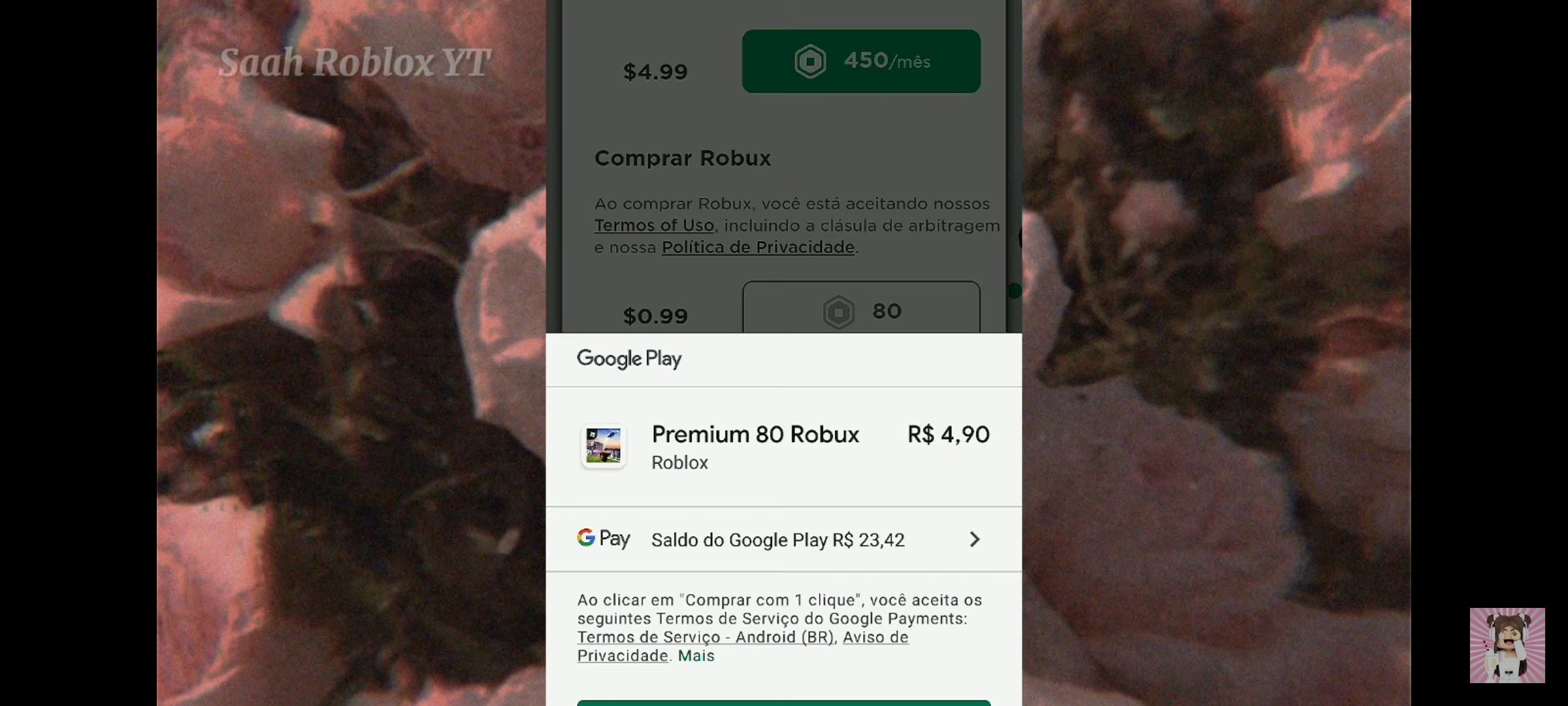 quero desabilitar o comprar com 1 clique para pagar a compra de robux  apenas com 1 clique - Comunidade Google Play