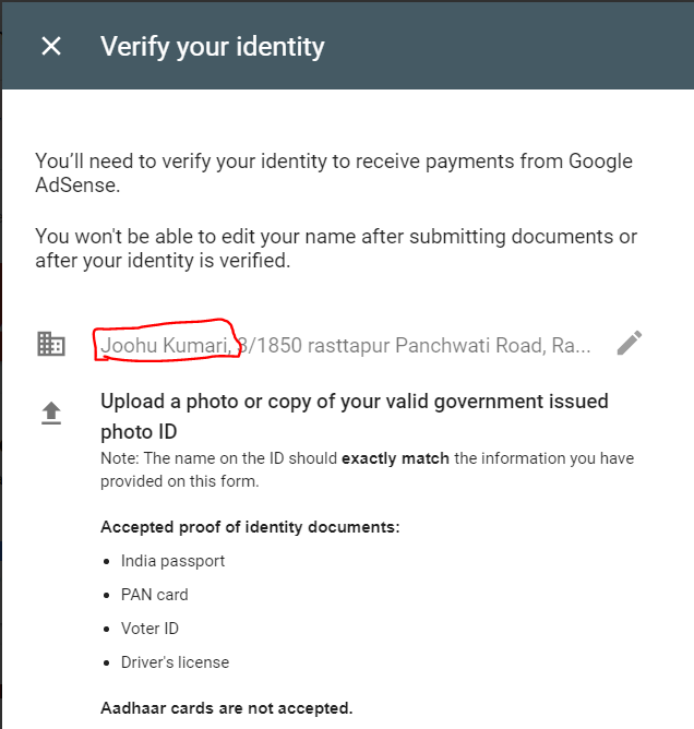 Need To Verify Your Identity Adsense Community 8936