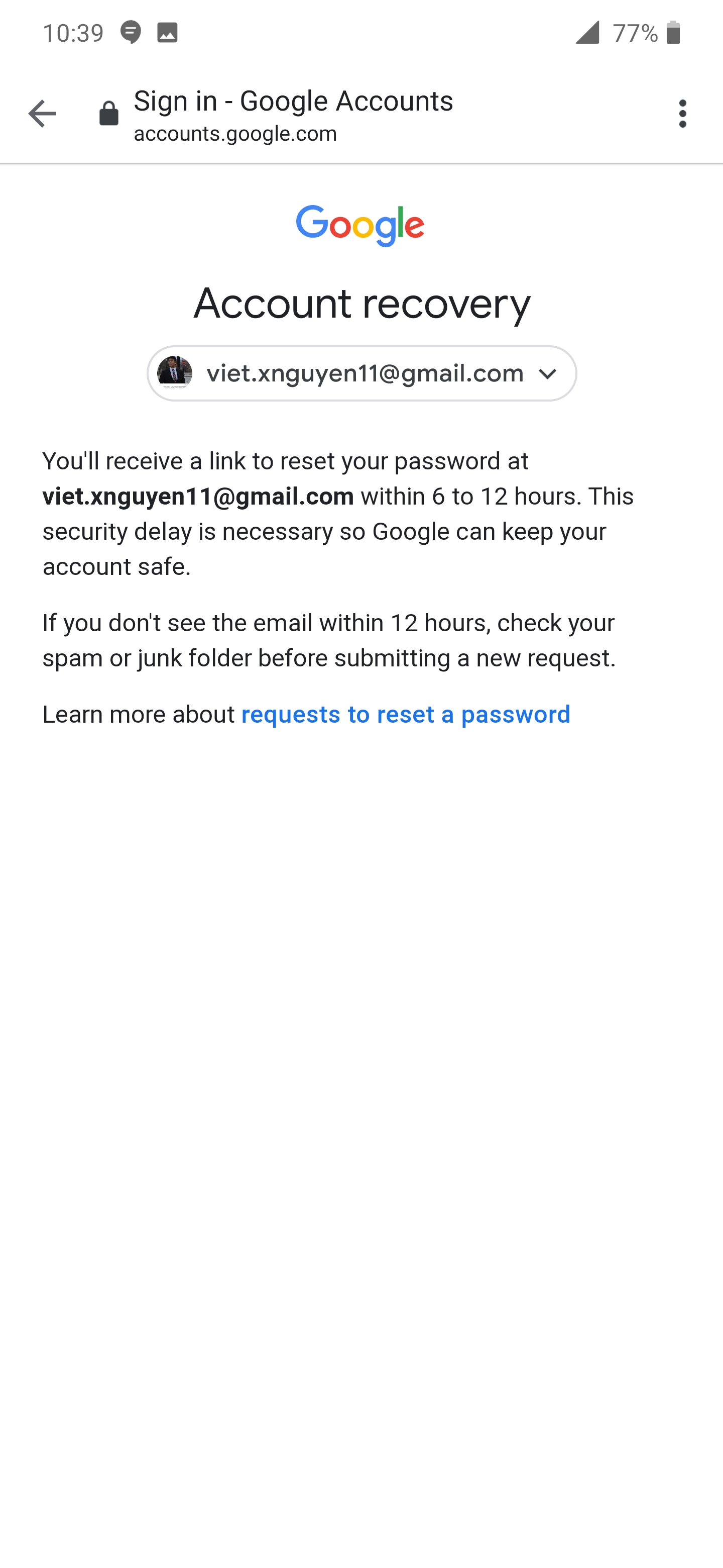 How Do I Recover The Link To Reset My Password If I Don T Have Access To My Email Gmail Community