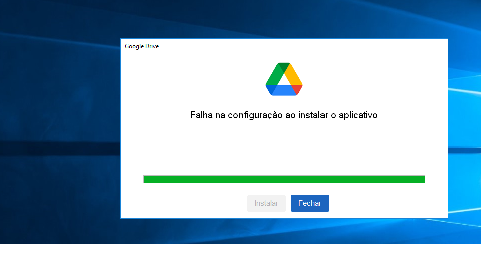 Google Drive download - Falha - Erro na rede e Falha - Proibido