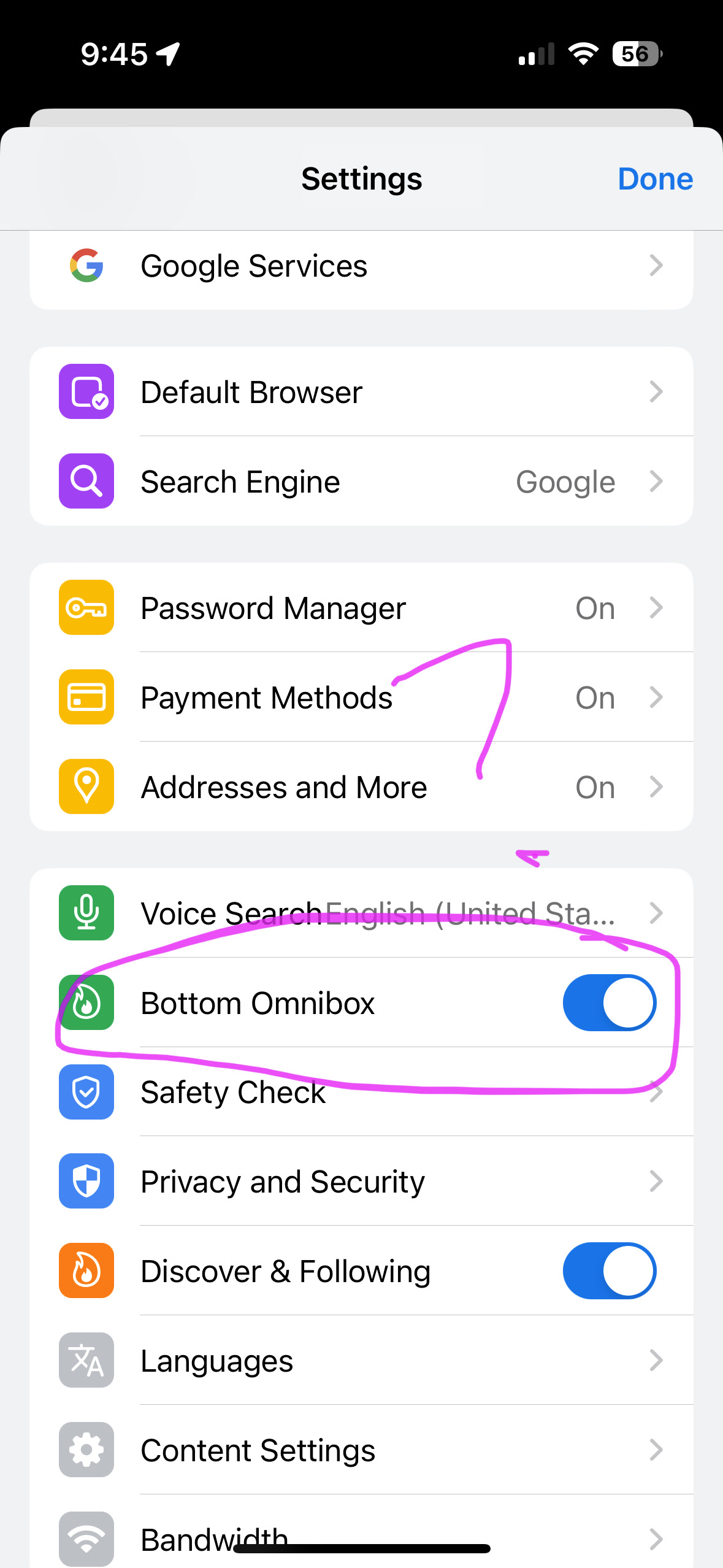 Google Chrome for iOS updated with Bottom Omnibox Setting