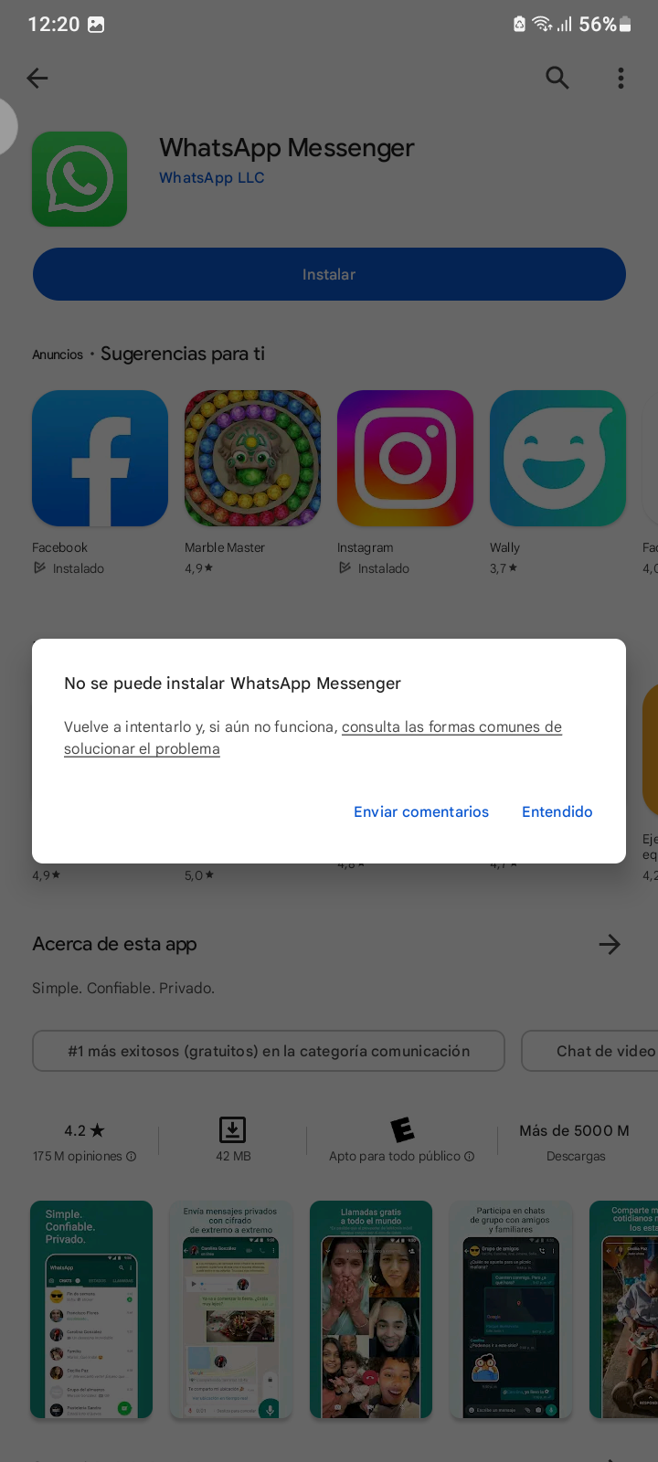 No Puedo Instalar Para Mi WhatsApp Normal Ni La Ral Bususias.