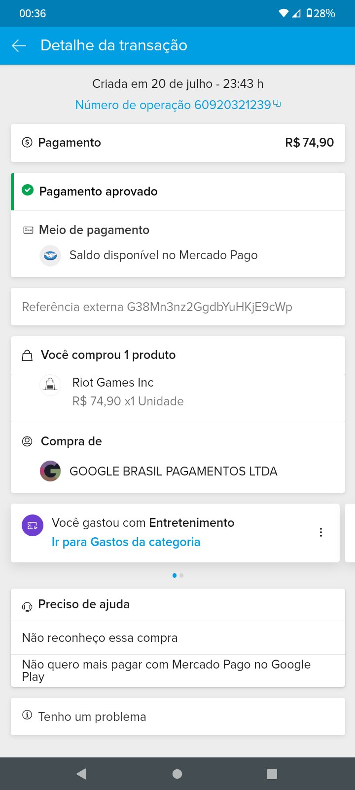 Olá gostaria de saber como pedir reembolso google brasil pagamentos ltda -  Comunidade Google Play