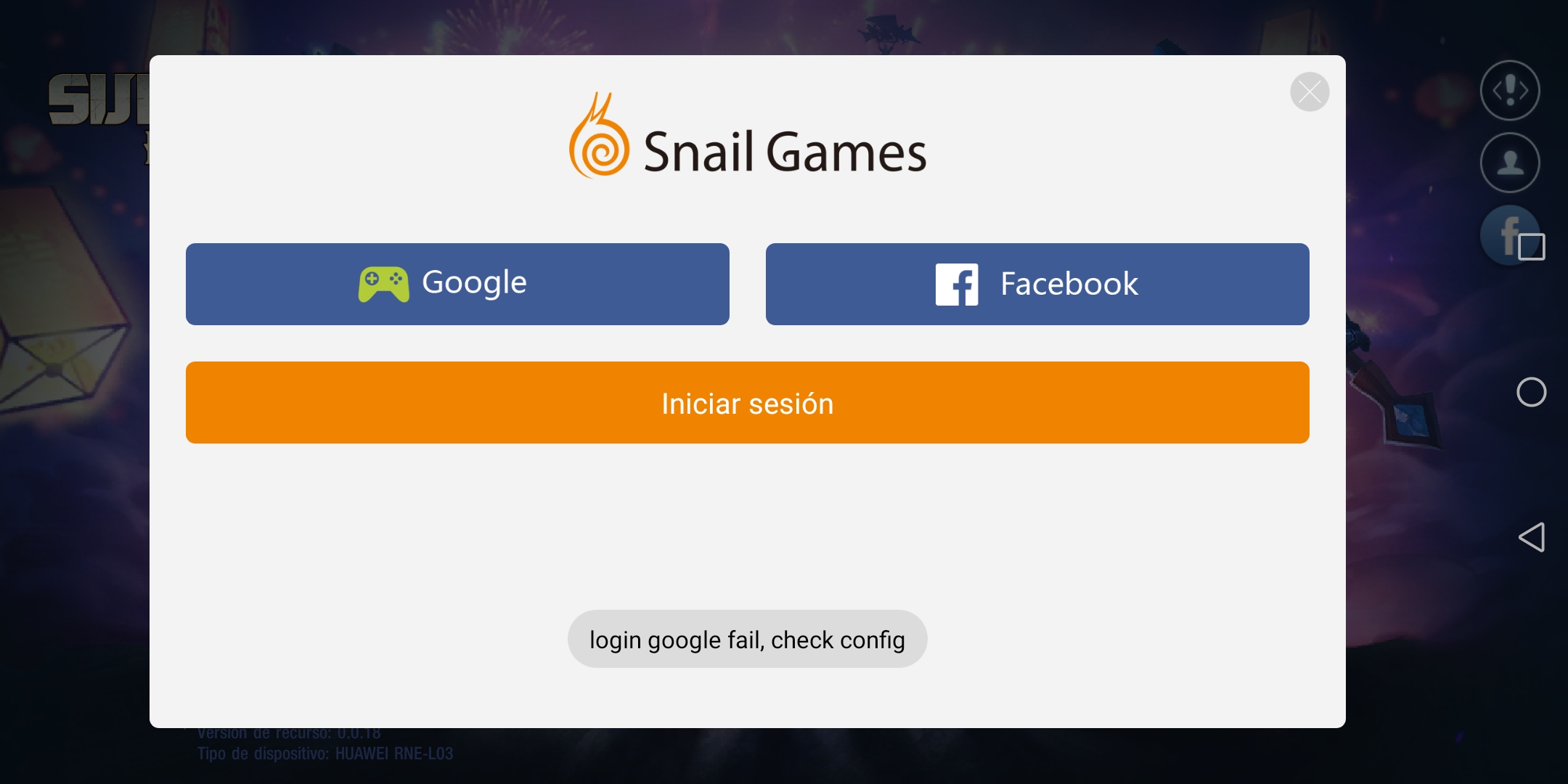 No puedo entrar a un juego con mi cuenta me dice... Login Google fail Google Play Community