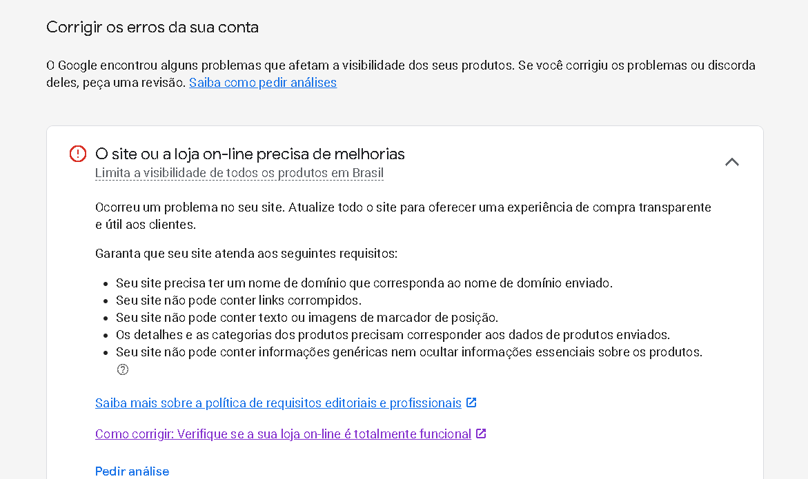 Conta Suspensa do Merchant Center - Comunidade Google Ads