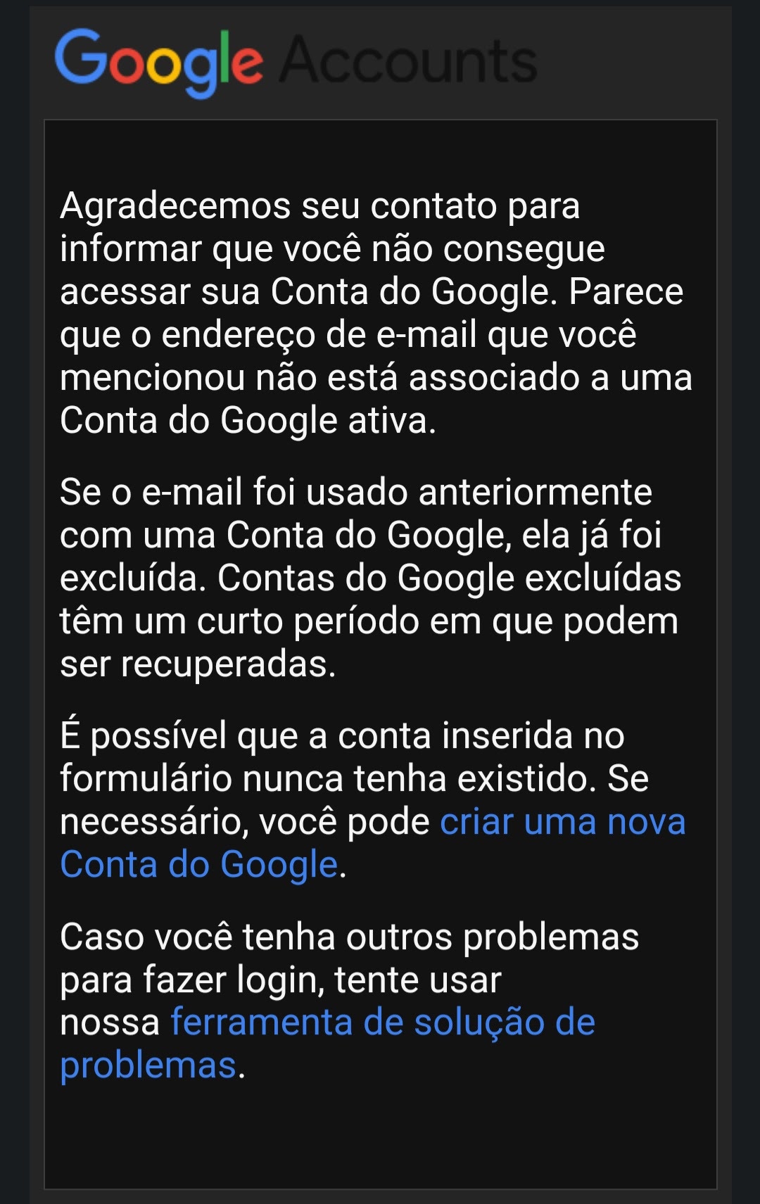 Não consigo fazer login na minha Conta EA