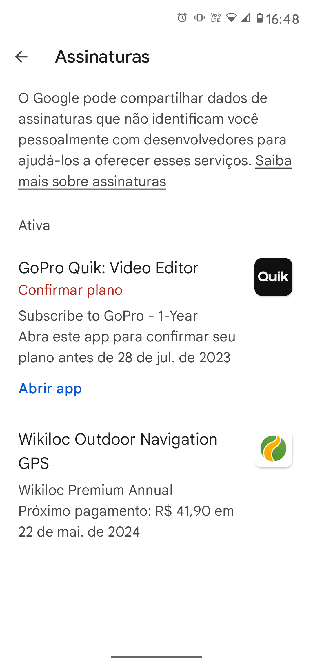 Preço de assinatura - Comunidade Google Play