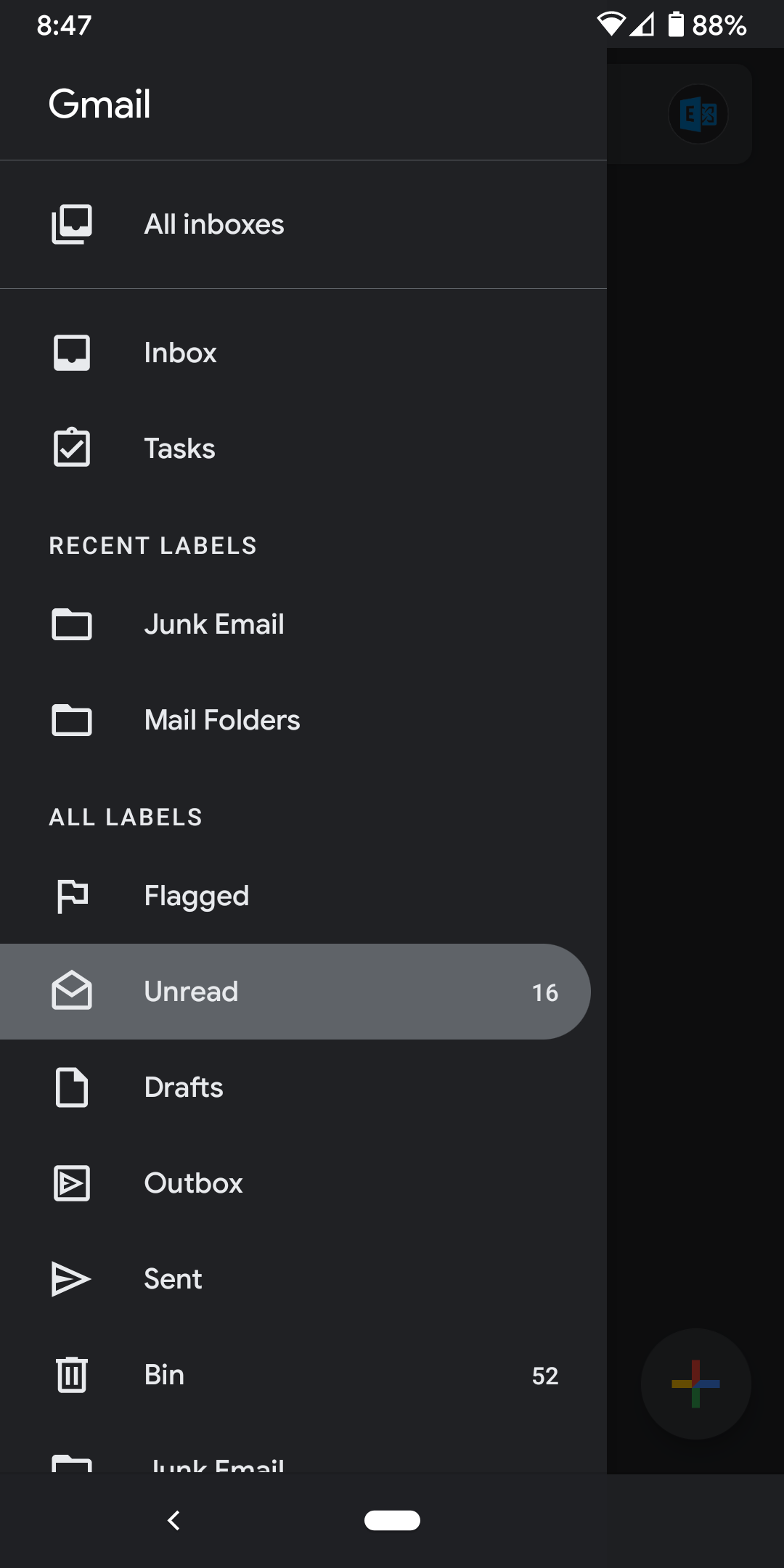 Gmail App Unread Count Showing For Folders I Created In Exchange Gmail Community