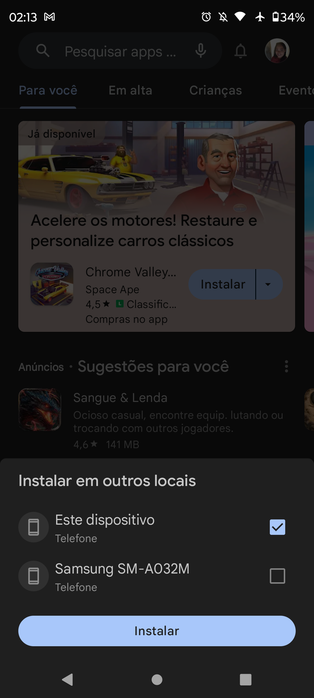 Instalação do app - Comunidade Google Play