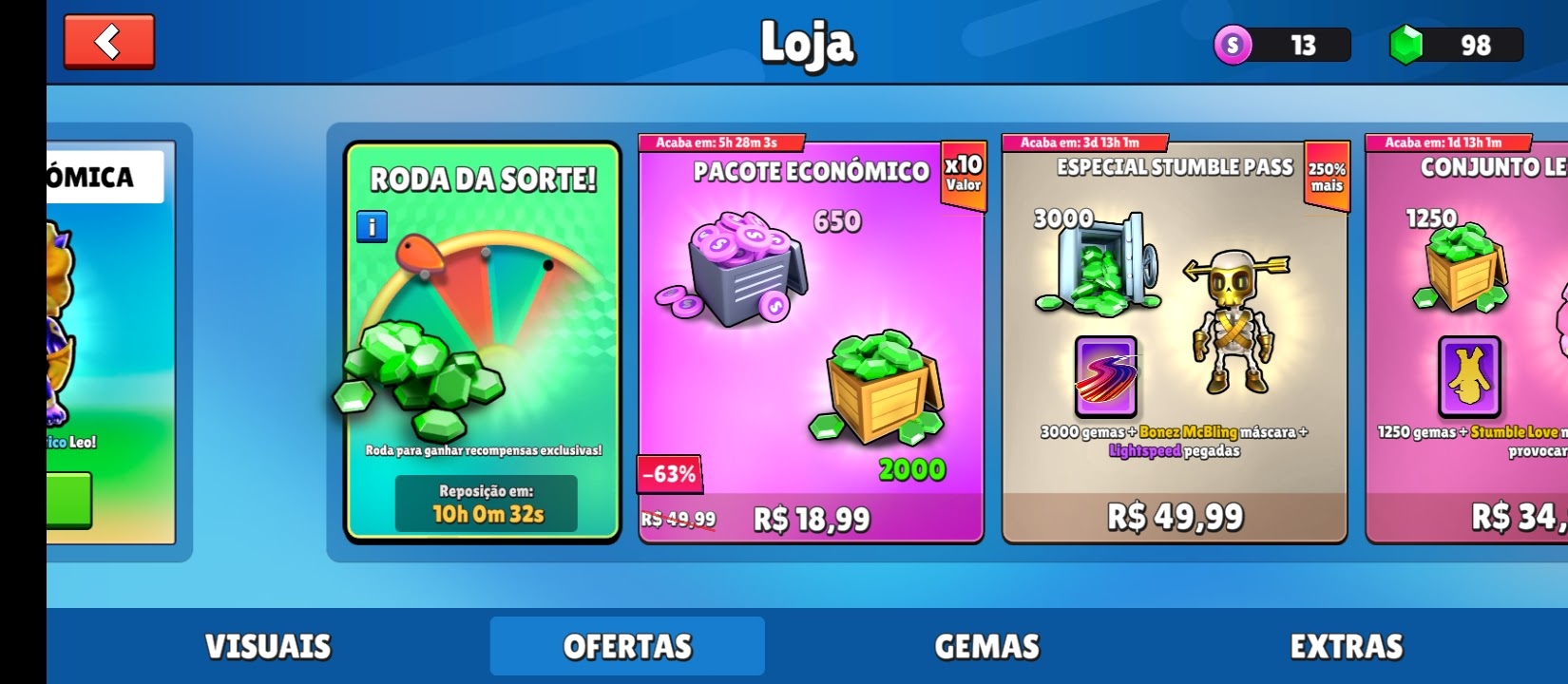 COMO PEGAR A NOVA OFERTA GRATIS NO STUMBLE GUYS 