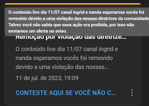 Meu canal está proibido de fazer lives mesmo depois de 90 dias - Comunidade