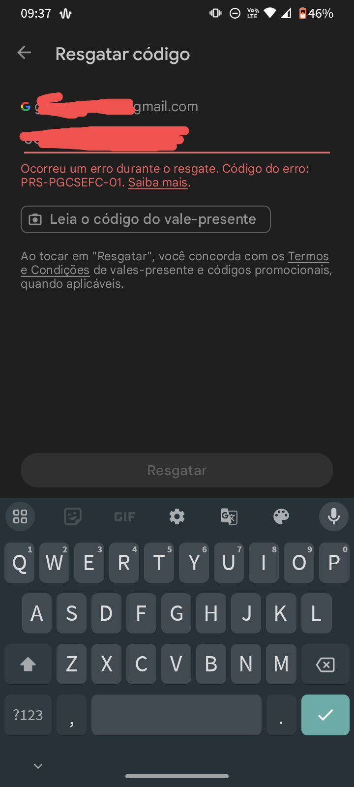 Erro ao resgatar código Google Play? Como resolver o problema no celular