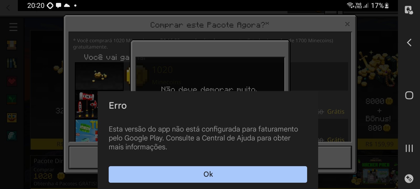 Apenas com o Minecraft que acontece isso - Comunidade Google Play