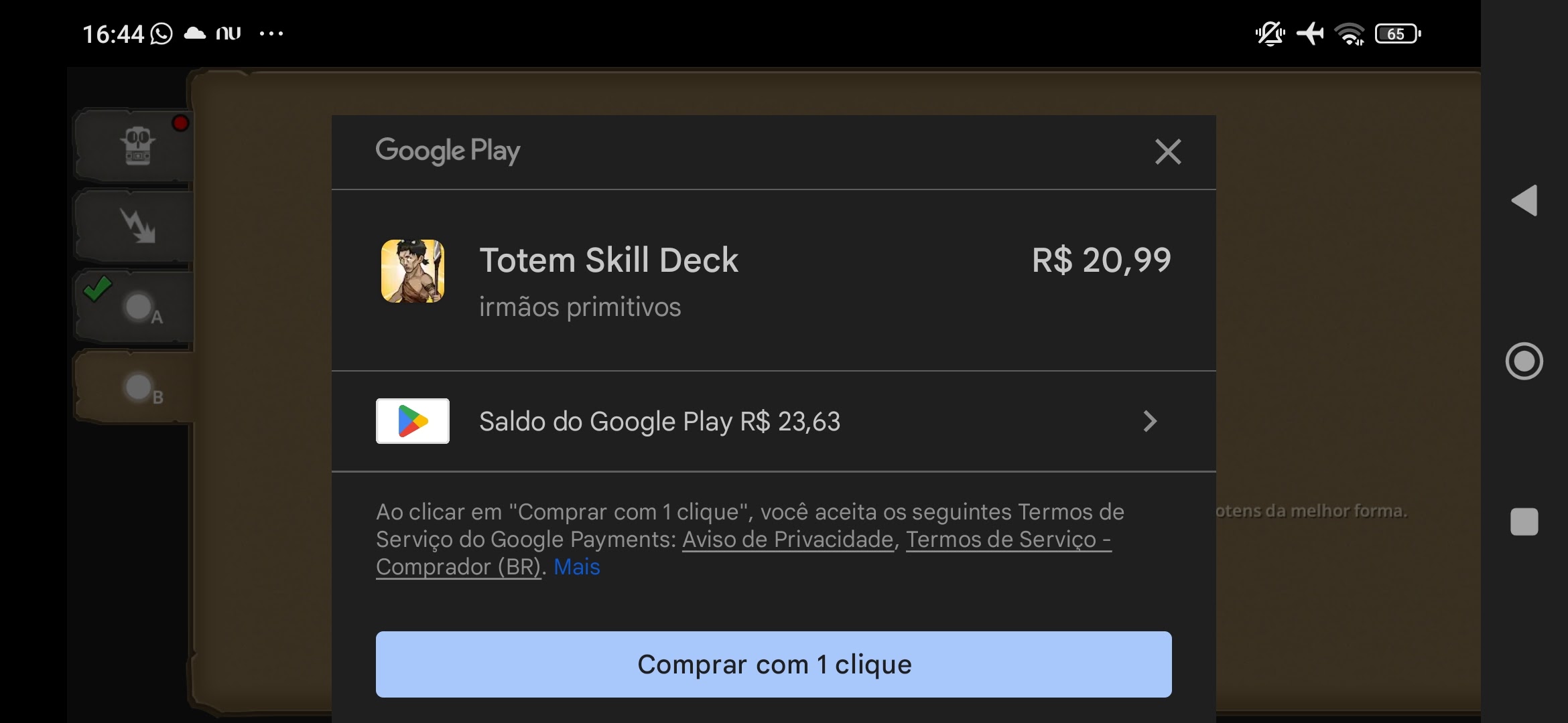 Problema com o pagamento no jogo - Comunidade Google Play