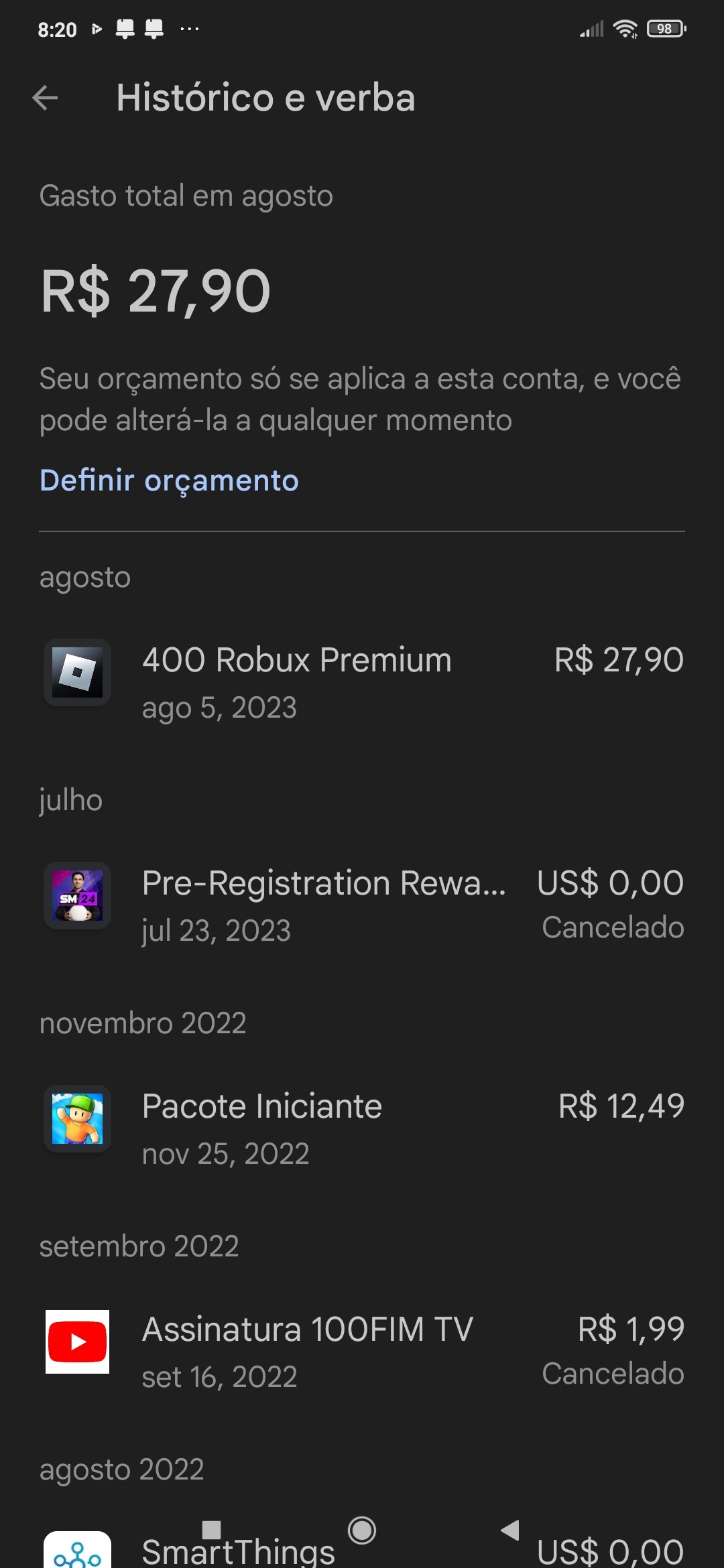 não consigo comprar itens no Roblox porque fala que não pode usar o valor  só no país Brasil - Comunidade Google Play