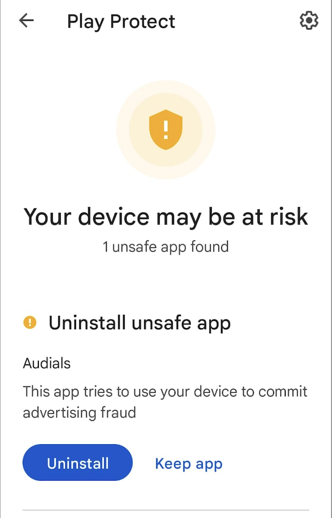 Arrêter un 1xBet APK suspect — illustration Android 8