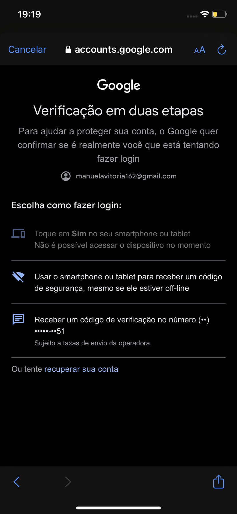 Não consigo recuperar minha conta google pois perdi o numero e o email de  recuperação - Comunidade Google Play