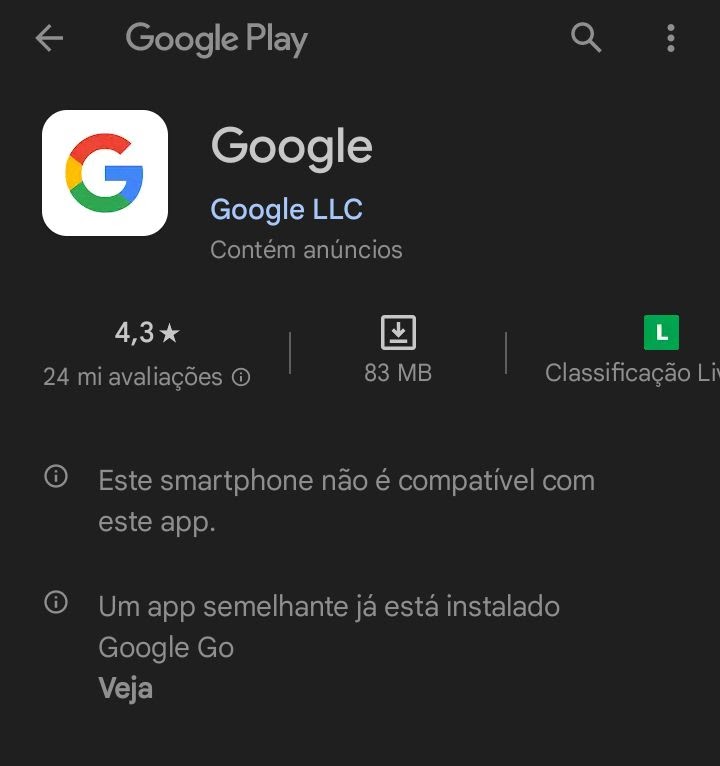 O  fica pedindo atualização mas quando abro o google play