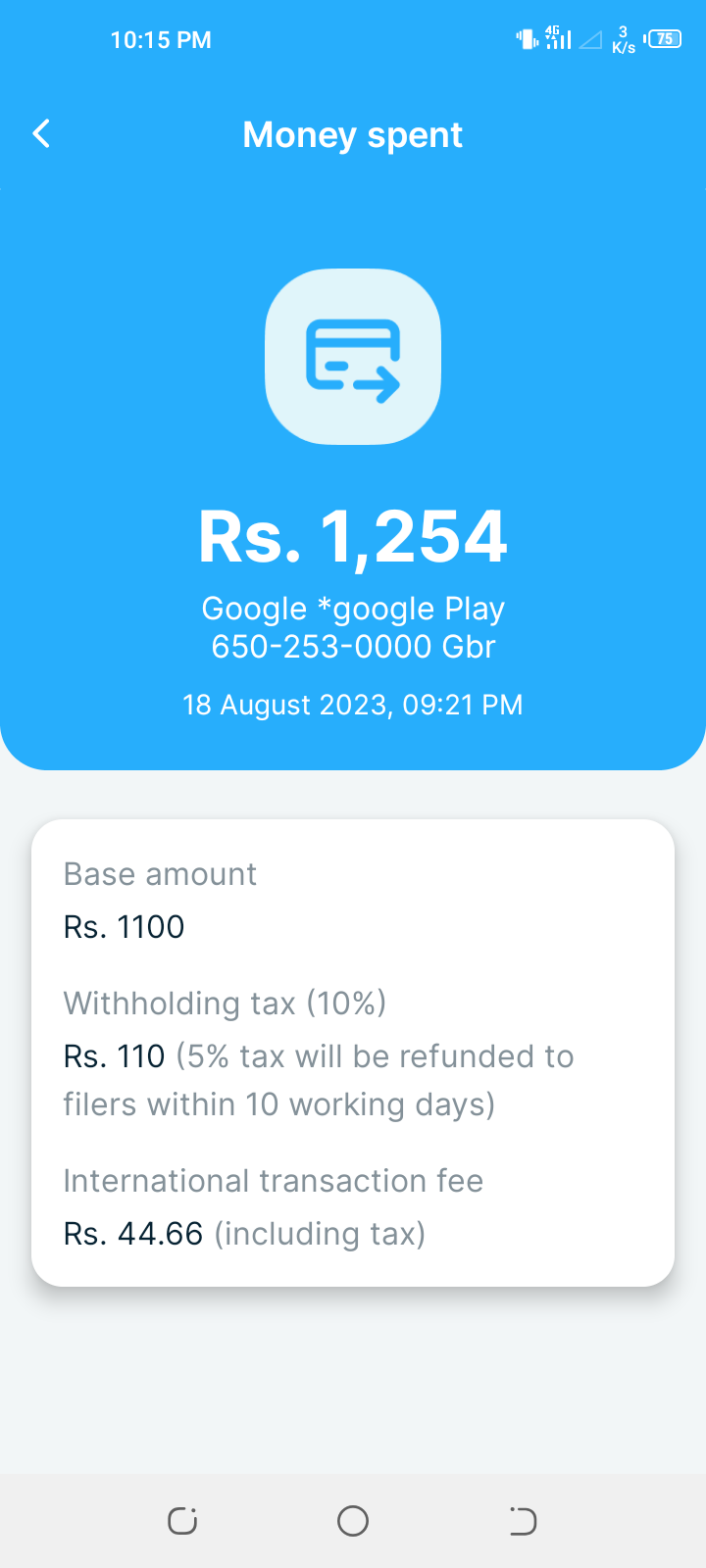 Non-refundable payment - Google Play Community