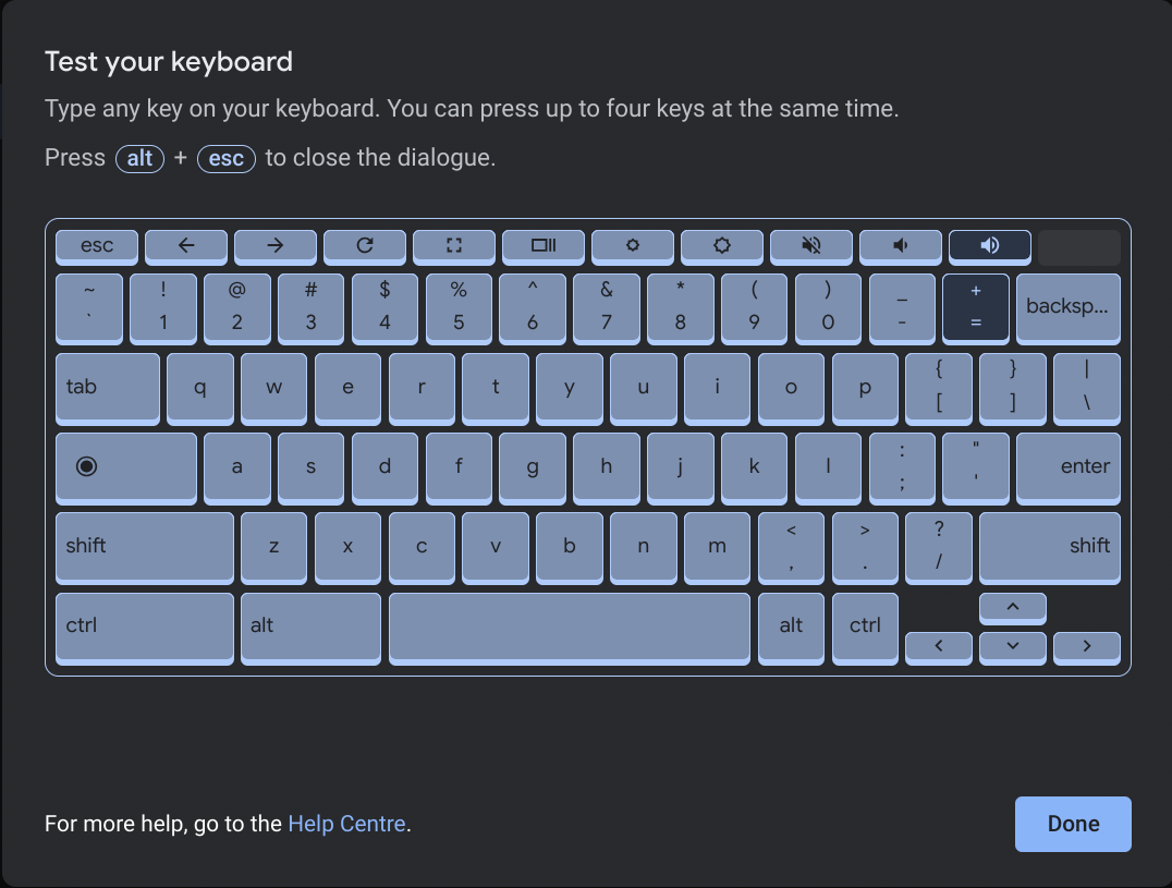 Two keys on my keyboard don't work. - Chromebook Community