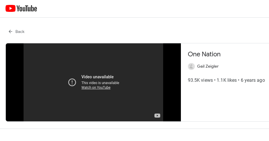 Youtube video shop not available