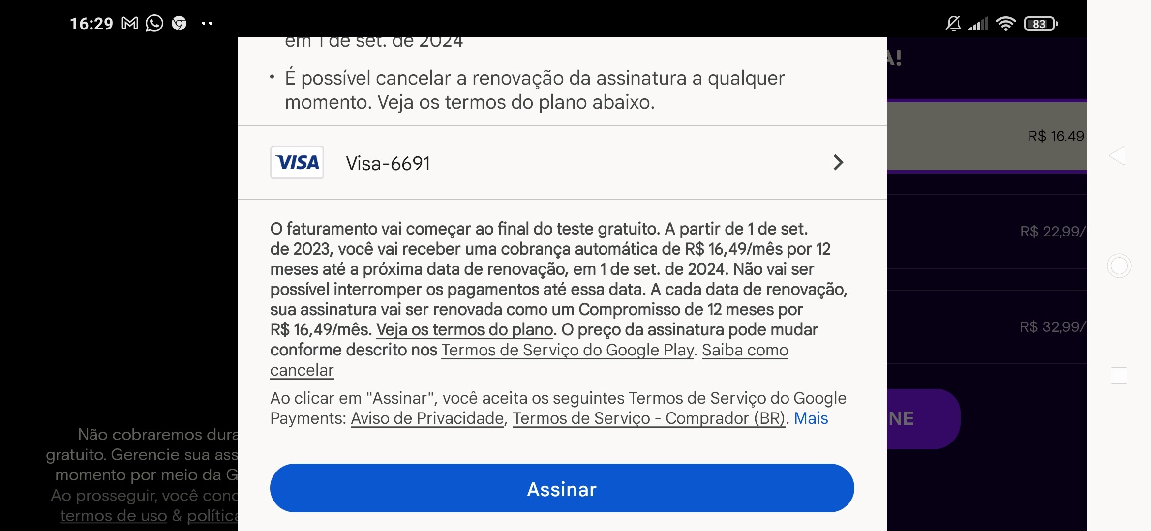 Cancelar teste grátis - Comunidade Google Play