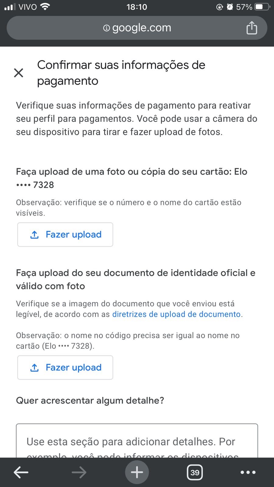 O  fica pedindo atualização mas quando abro o google play