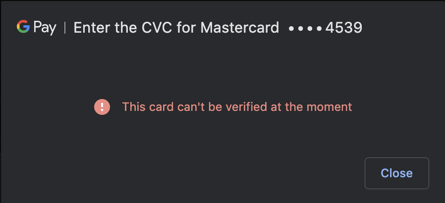 Your payment details could not be verified. Check your card details and try  again error - Shopify Community