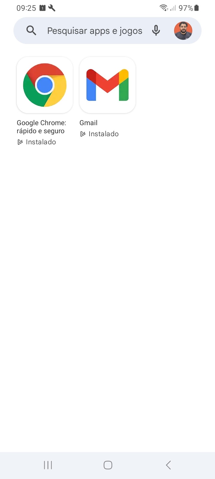 Não consigo baixar nada no play store 