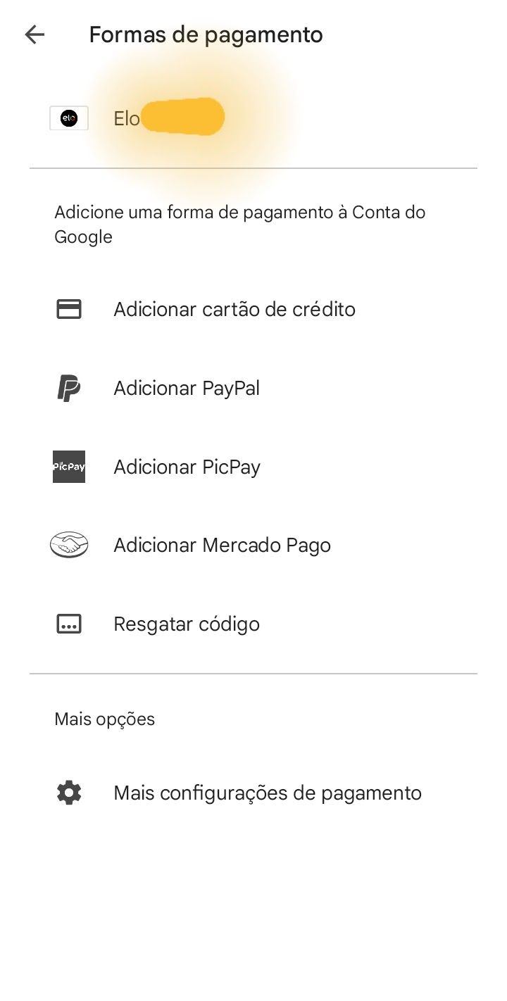 Como tirar o cartão de crédito do Google Play