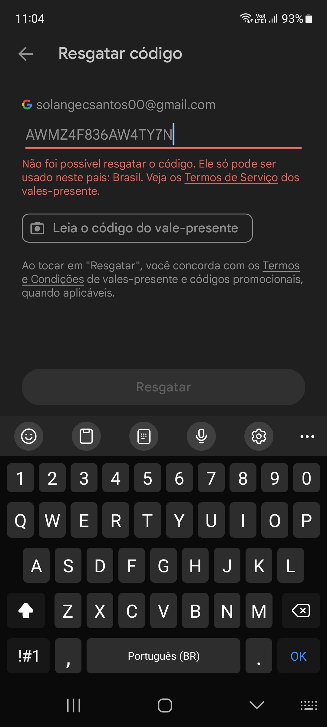 Resgate de código - Comunidade Google Play