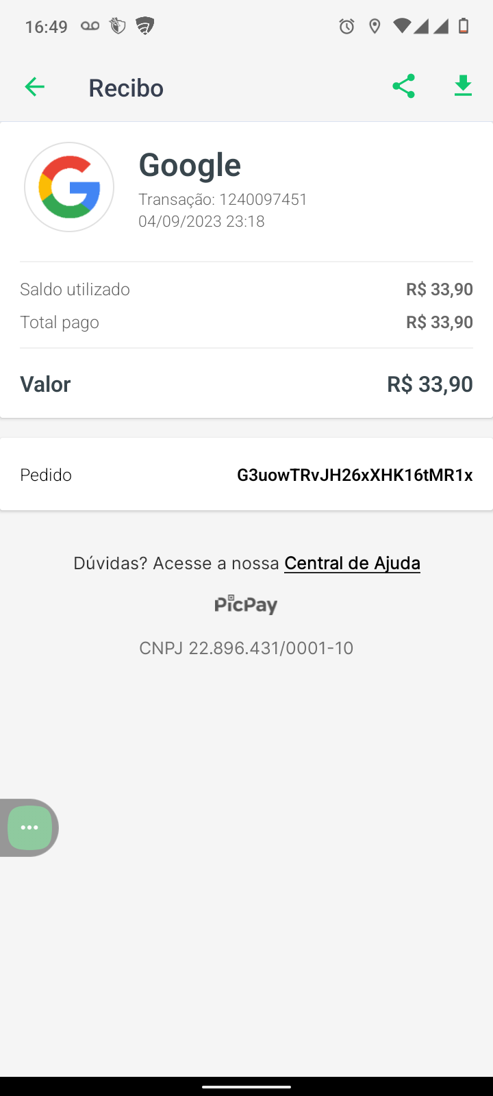 Pagamentos - Comunidade Google Play