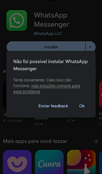 Não entendo porque não consigo instalar eu desinstalei alguns apps mesmo  assim não estou conseguindo - Comunidade Google Play