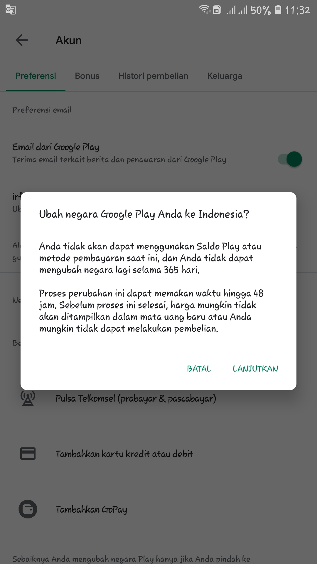 Kenapa Saya Tidak Bisa Masuk Akum Metode Pembayaran Dan Kenapa Engga Bisa Ubah Negara Tolong Min Komunitas Google Play
