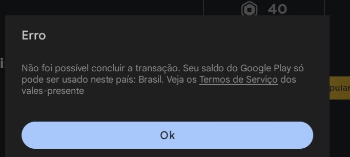 Tento comprar robux e da error. - Comunidade Google Play