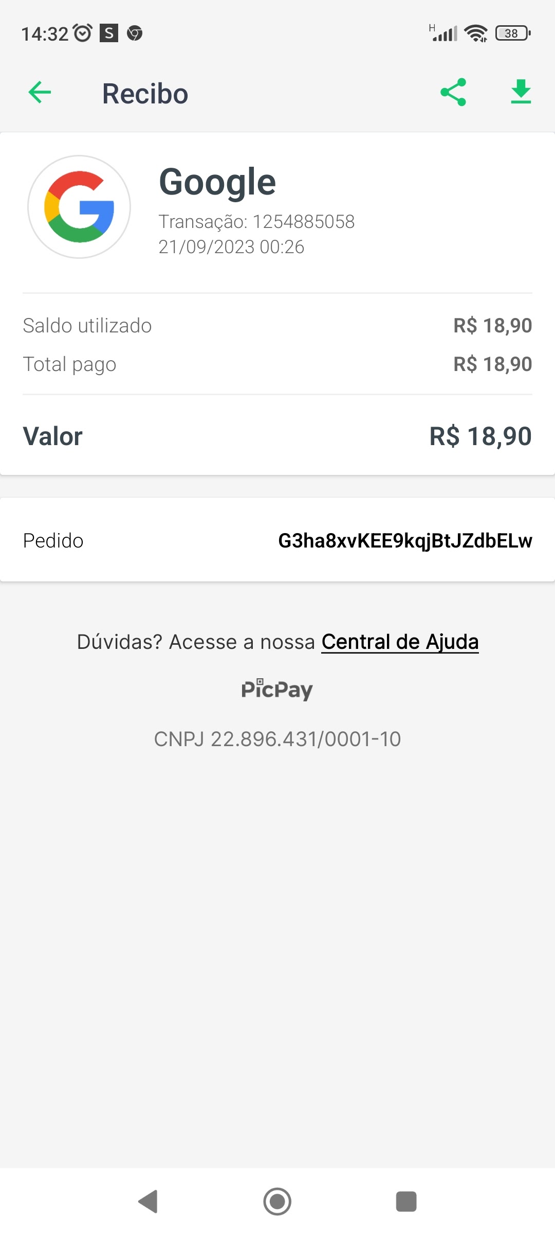 Compra cancelada e não recebi o reembolso - Comunidade Google Play