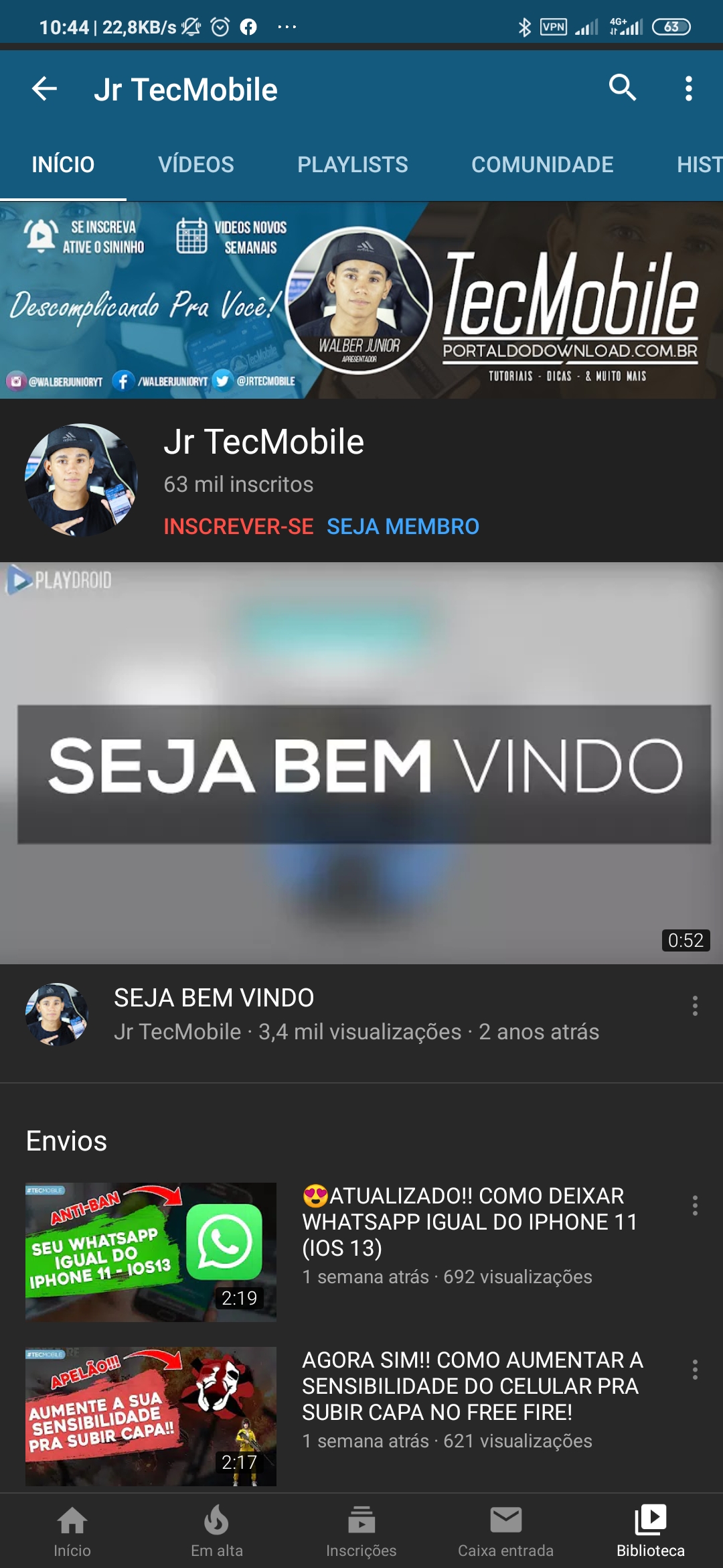 Meu canal foi hackeado - Comunidade