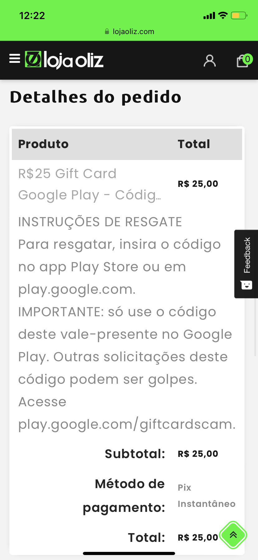 Como faço pra resgatar meu gift card sendo que está dando erro - Comunidade Google  Play