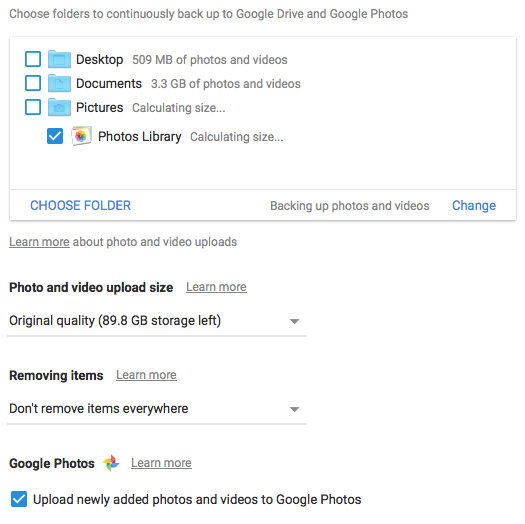 google photo backup for mac not working