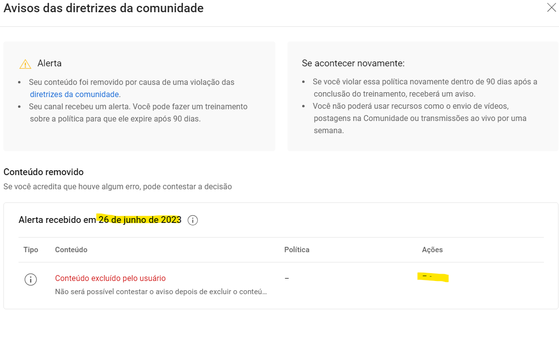 Meu canal está proibido de fazer lives mesmo depois de 90 dias - Comunidade