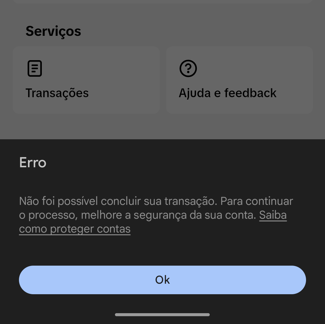 Compra Recusada em todos os Apps e Jogos da Google Play