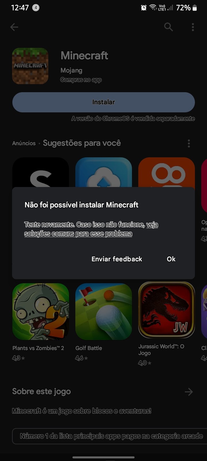 Jogo não são compatíveis com meu celular - Comunidade Google Play