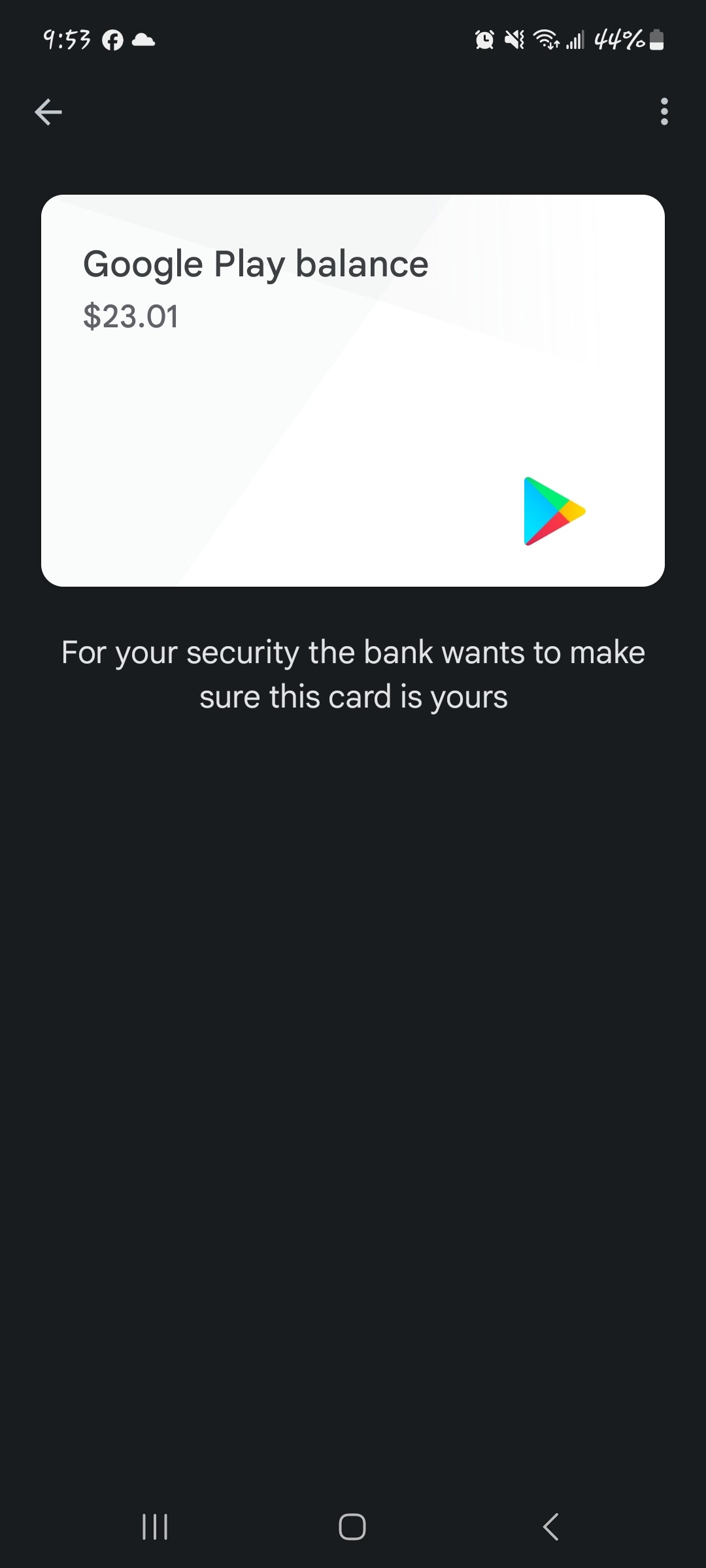 I bought the Google Play card at CVS and loaded it to my account and was  not available for use - Google Wallet Community