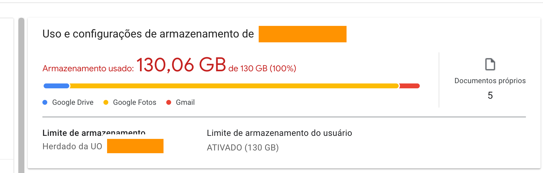 Google Drive tem um limite de 5 milhões de arquivos por conta